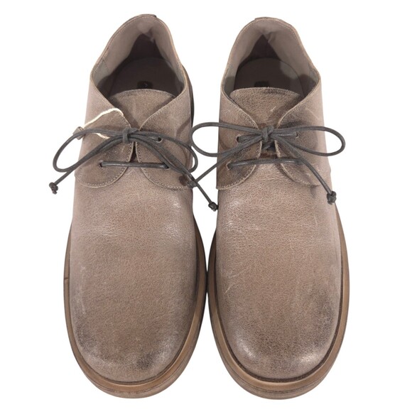 Marsell Distressed Metallic Leather Derbys US 10 EU 43 Mens Bronze Shoes $985
